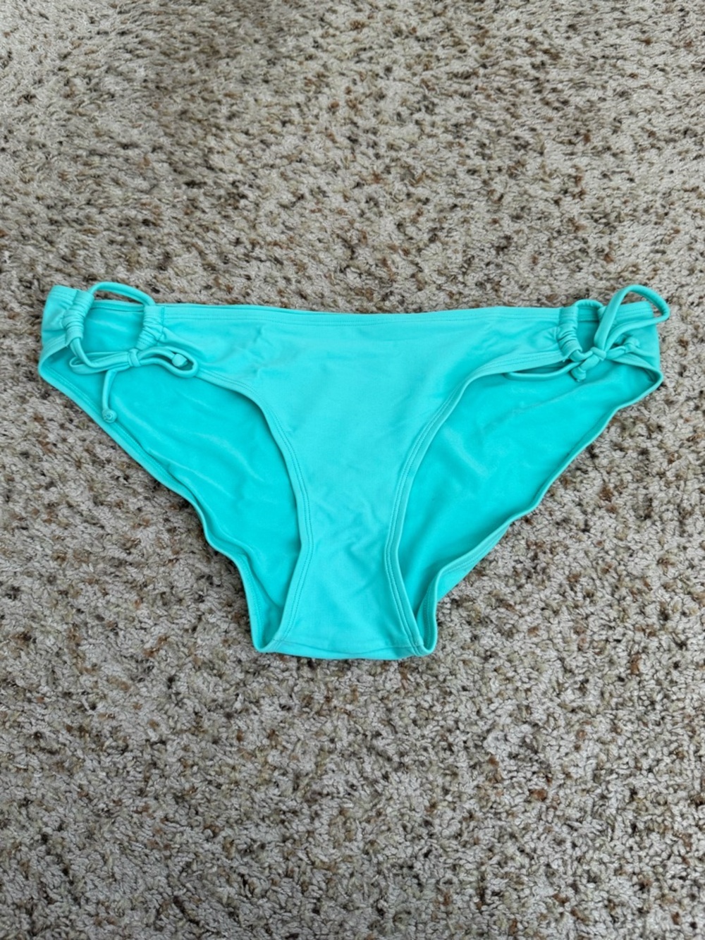 Women’s Turquoise Bikini Bottom with Side Tie Details